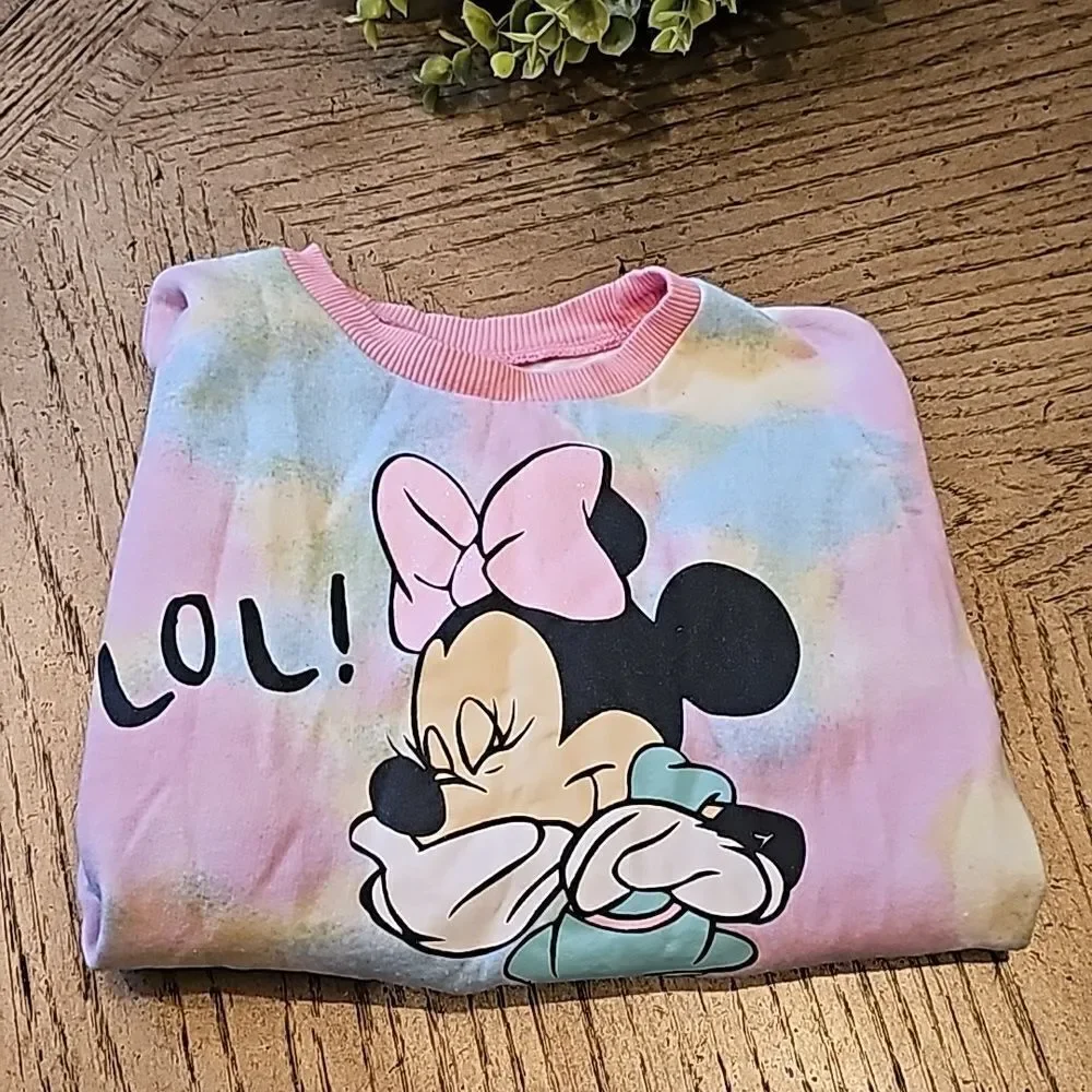 Tie dye Minnie Mouse sweater size 6-6X Disney